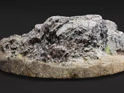 Rock V1 - Scanned Low-poly 3D model