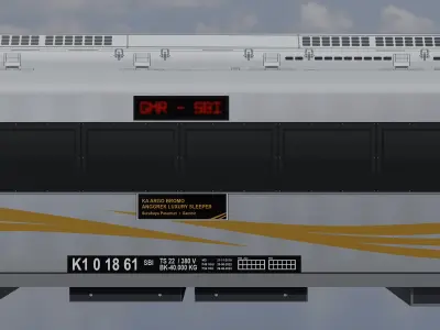 K1 Argo Bromo Anggrek Luxury Sleeper Low-poly 3D model