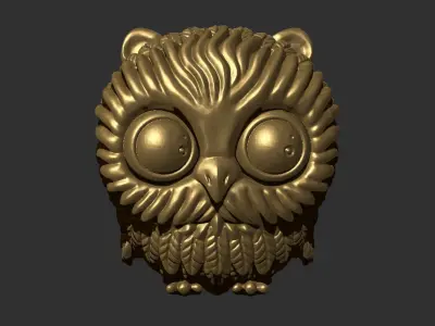 baby owl 3D print model