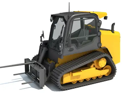 Skid Steer Loader Bale Fork 3D model