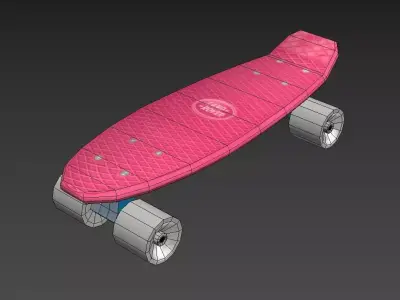 Skateboard Low-poly 3D model Low-poly