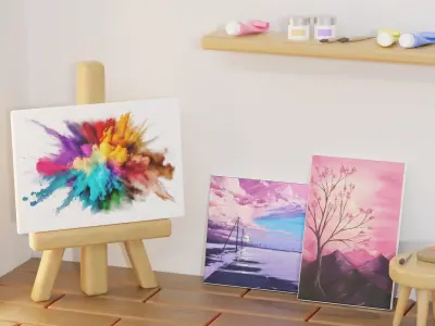 Isometric cozy room  3D model