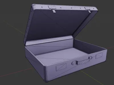 Briefcase Low Poly Game Ready Unreal Engine Low-poly 3D model