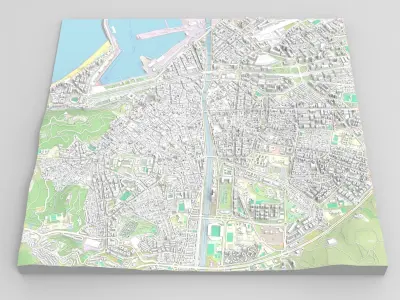 Cityscape Malaga Spain 3D model