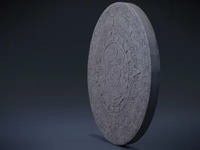 Aztec Calendar  Low-poly 3D model