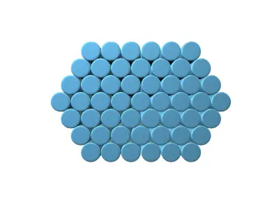 Steel Round Bars v1 006 Low-poly 3D model