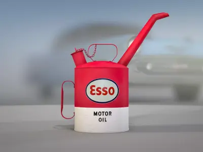 Gas Station Oil Can 50s 3D model