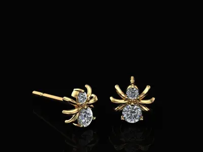 Spiders earrings 3D print model