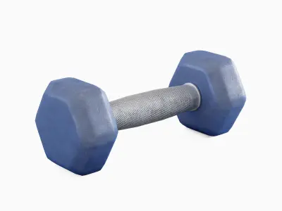 Rubber Dumbbell 06 Low-poly 3D model