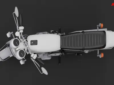 Motorcycle Low-poly 3D model