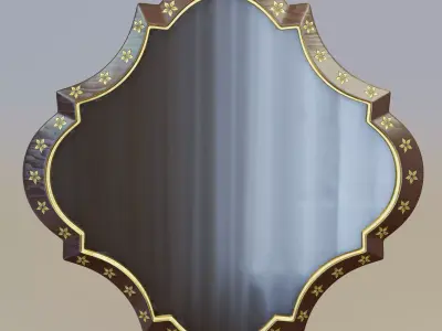 Decorative accent mirror 3D model
