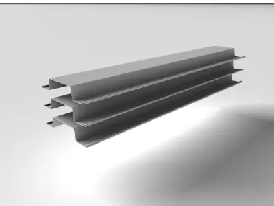 Metal Profile - Steel Pile 002 3D model