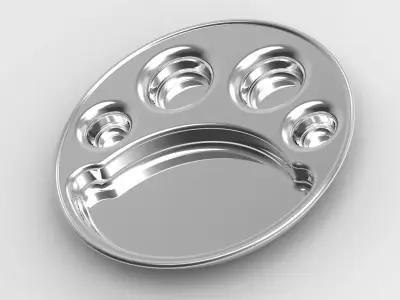 Stylish Round Dinner Plate 3D print model