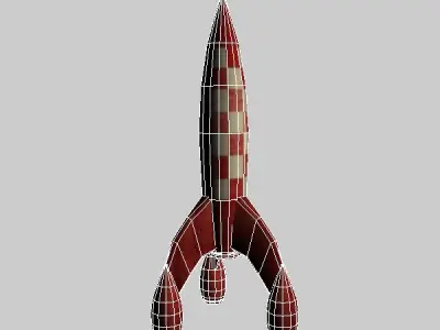 Toy rocket 3D print model