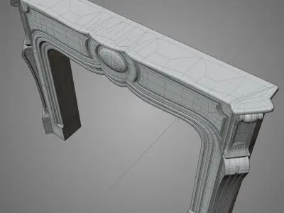 Marble fireplace - 3D printing 3D print model