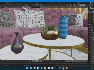 4 Seater Sofa Low-poly 3D model