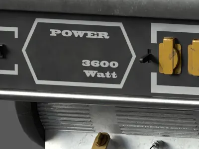 power engine Low-poly 3D model