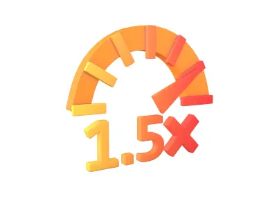 Speed 1 point 5 Symbol v1 003 Low-poly 3D model