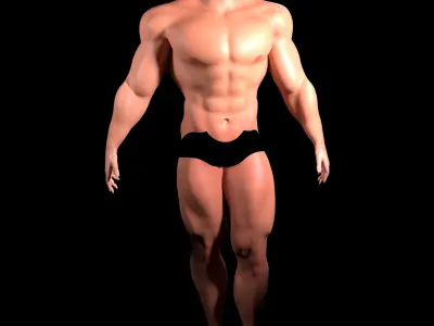 Muscular Man Heroic Model 3D model
