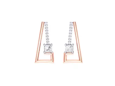 Women Stud Earrings STL OBJ FBX Renders Details 3D print model