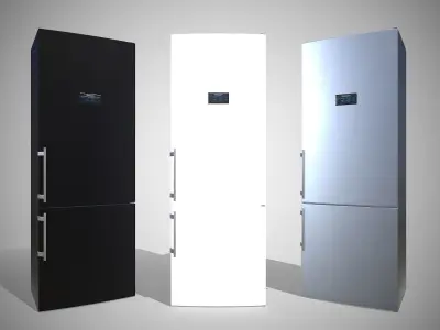 Modern Refrigerator - 3 variants - Updated for 2021 3D Model Collection