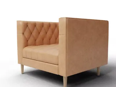 Modern Leather Armchair 3D model