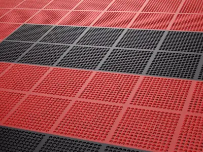 garage flooring plastic tile piso garage racing 3D model