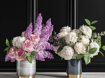 Flower Set 017 3D model