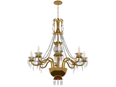 Luxury Crystal Chandelier 3D Model 3D model
