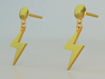 Thunder Ear Ring 5 3D model