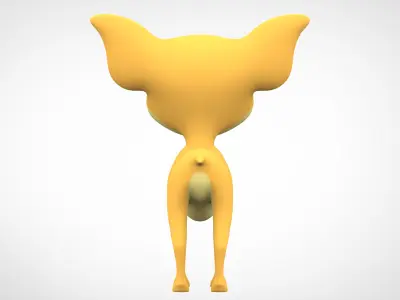 Golden Chihuahua Low-poly 3D model