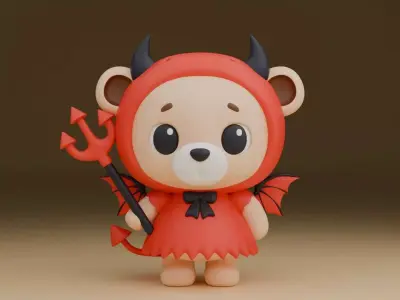 Halloween bear 134 3D print model