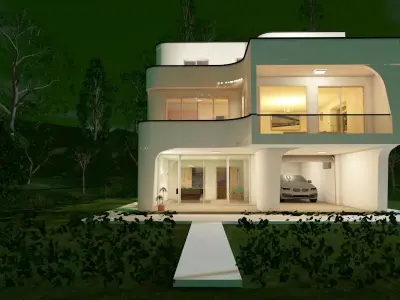 modern residential house 3D model