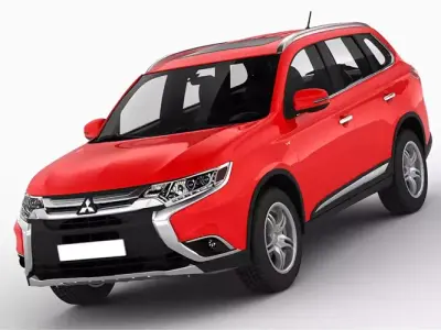 Mitsubishi Outlander 2017 Red 3D model