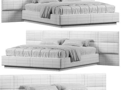 Istanbul Bed With Extensions By Lazzoni  3D model