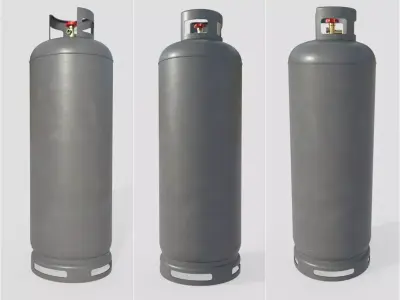 Gas Bottle M7 Low-poly 3D model