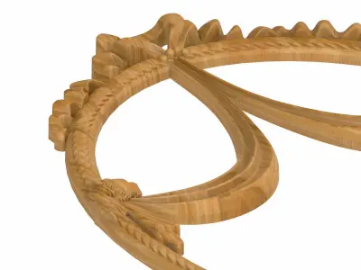 Carved picture frame STL 3D model 51