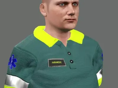 Realistic Rigged Construction Workers Man 05 Character Low-poly 3D model