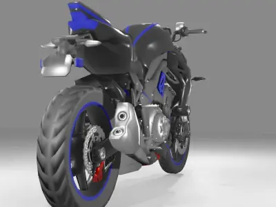 Bike Z1000  Low-poly 3D model