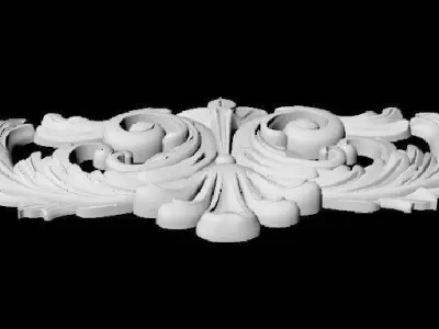Central decor ornament for furniture 3D model 891