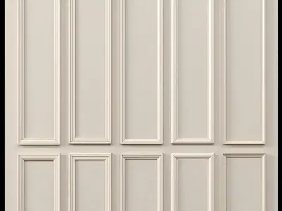 Wall molding 16 Boiserie classic panels 3D model