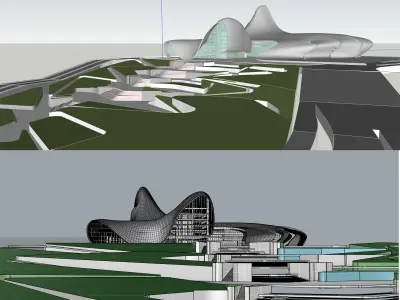 3D model Heydar Aliyev center Revit 3D model