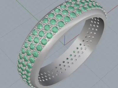 Ring 3 roads Free 3D print model