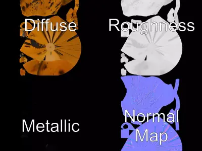 Wooden Drill Bit model pack Low-poly 3D model