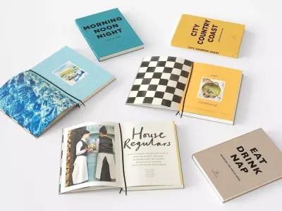 open and closed coffetable books  by soho house  3D model