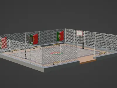 Basketball Stadium - Portugal Low-poly 3D model