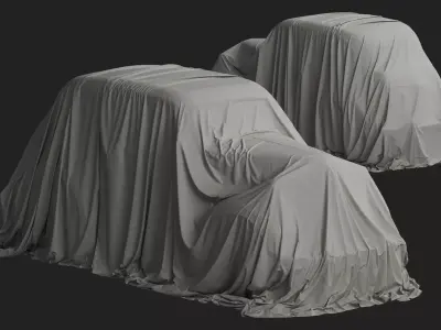 Vintage Car Cover 03 3D model