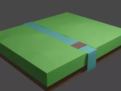 low poly land base Free low-poly 3D model