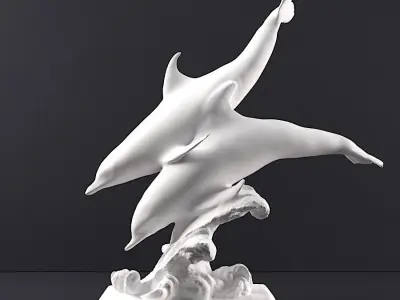 Dolphin Sculpture 3D print model