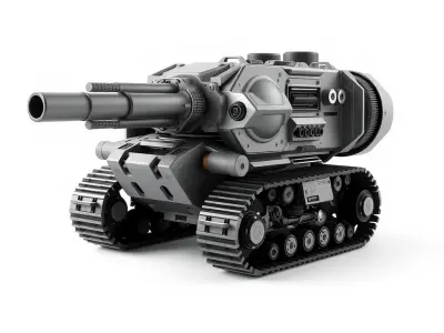 Futuristic Battle Tank Model Pack Low-poly 3D model